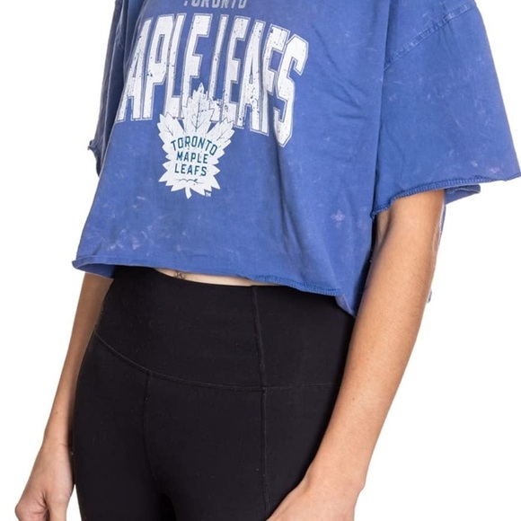 Calhoun NHL Surf & Skate Women's Oversized Drop Shoulder Acid Wash Cropped XL/L - Picture 3 of 13